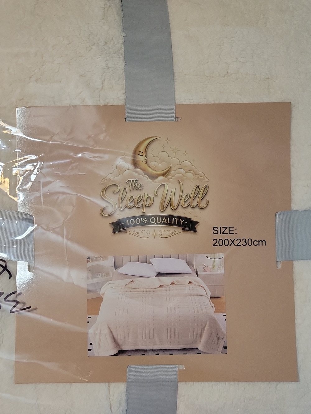 Cream Plush Throw Blanket - Soft Cozy Comfort